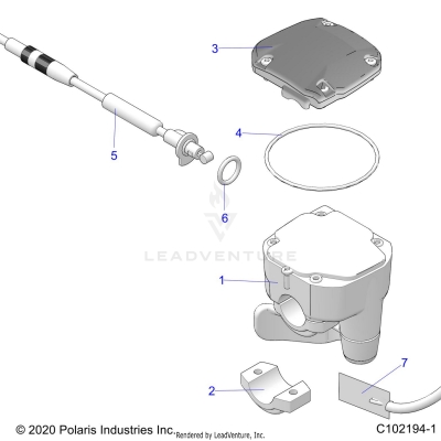 STEERING, CONTROLS, THROTTLE ASM. and CABLE - A25SDZ57AP (C102194)