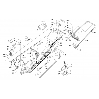 TUNNEL, REAR BUMPER, AND SNOWFLAP ASSEMBLY