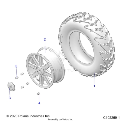 WHEELS, FRONT - A25SVE95PG (C102269-1)