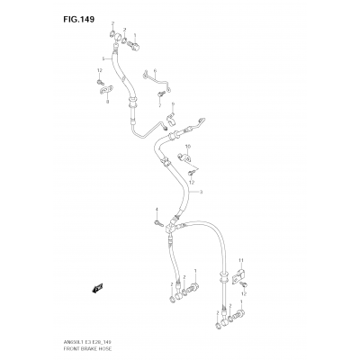 FRONT BRAKE HOSE (AN650A L1 E33)