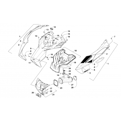 HOOD AND AIR INTAKE ASSEMBLY