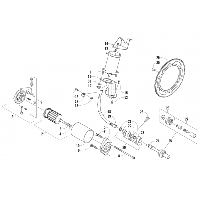 FLEX-DRIVE STARTER MOTOR ASSEMBLY