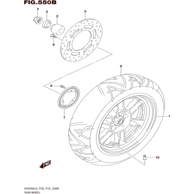 REAR WHEEL (UH200AL6 P33)