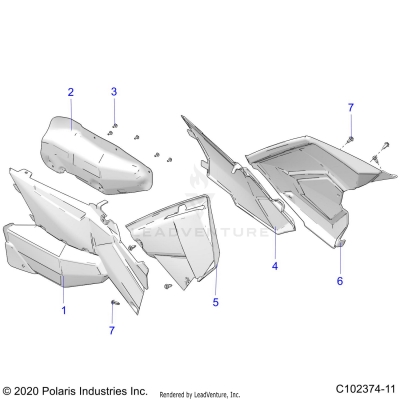 BODY, SIDE PANELS - A20SVA85A3 (C102374-11)