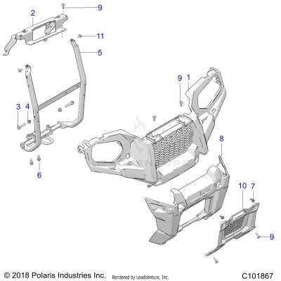 BODY, FRONT BUMPER and MOUNTING - A19SHE57FP (C101867)