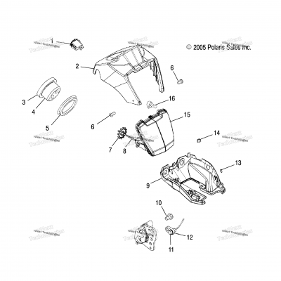 Headlight Pod & Speedometer /Ad/Af