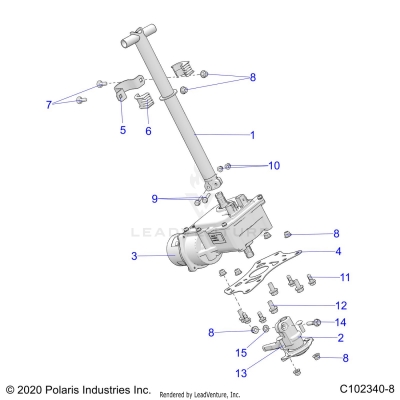 STEERING, STEERING POST ASM. - A20SGE95AK (C102340-8)