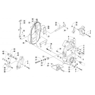 DROPCASE AND CHAIN TENSION ASSEMBLY