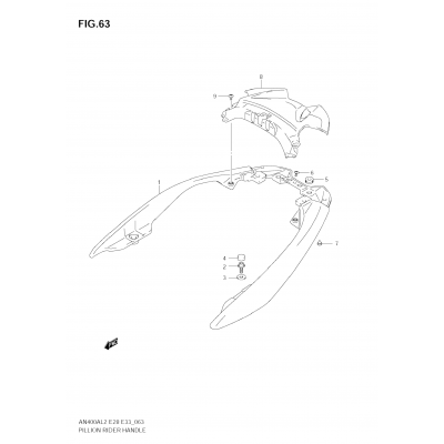 PILLION RIDER HANDLE (AN400A L2 E33)