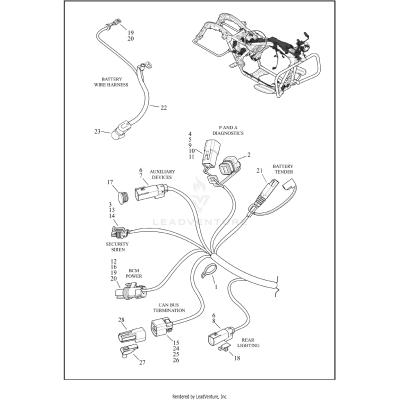 WIRING HARNESS, MAIN - FLHT, FLHX, FLHXS (10 OF 10)