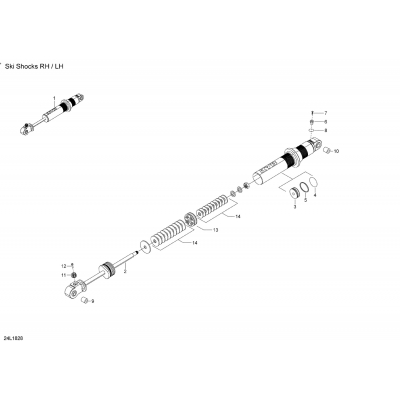 07- Take Apart Shock, Front XTRIM - 600HO E-TEC - SC