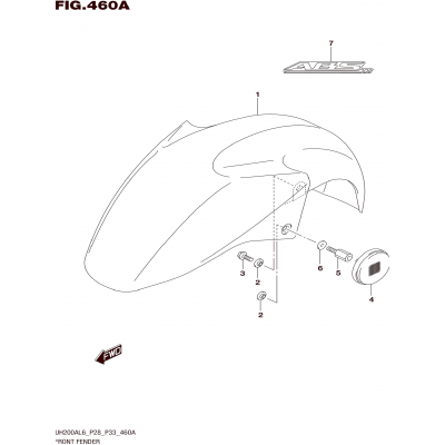 FRONT FENDER (UH200AL6 P28)