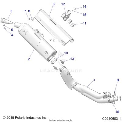 ENGINE, EXHAUST - A20SVA85A3 (C0210603-1)