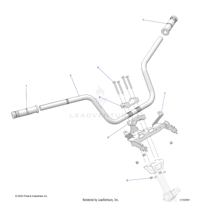 STEERING, HANDLEBAR - A25SLE95CF/FF/EF (C102591)