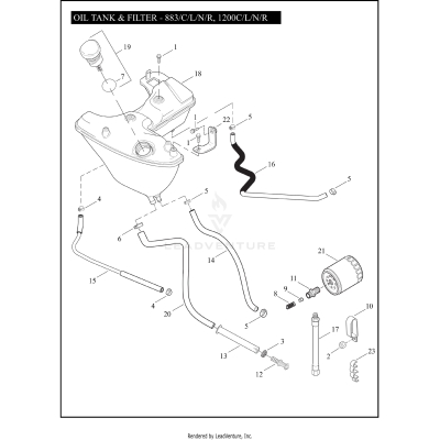 OIL TANK & FILTER - 883/C/L/N/R, 1200C/L/N/R