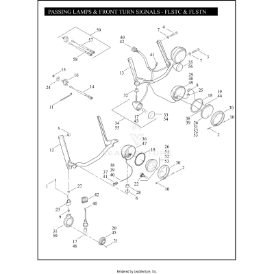 PASSING LAMPS & FRONT TURN SIGNALS - FLSTC & FLSTN