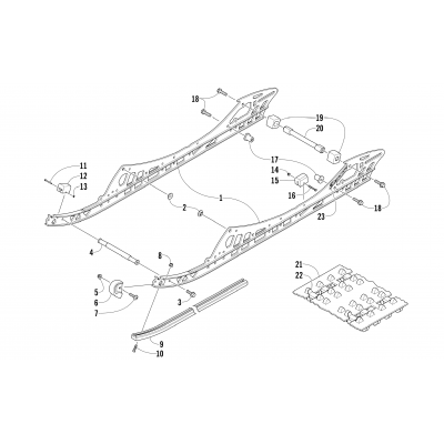 SLIDE RAIL AND TRACK ASSEMBLY