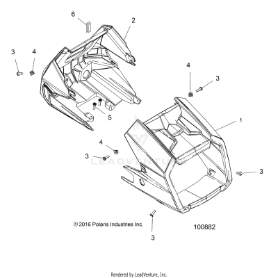 BODY, HEADLIGHT POD - A19SYS95CH (100882)
