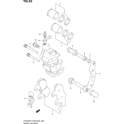 FRONT CALIPER (MODEL W/X)