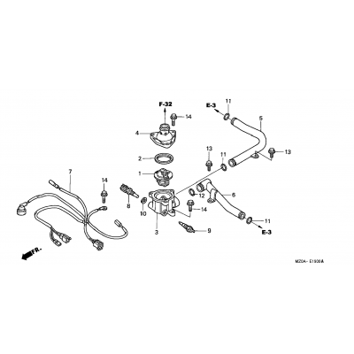 WATER PIPE / THERMOSTAT