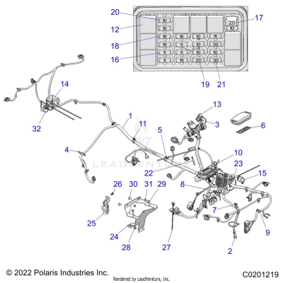 ELECTRICAL, MAIN WIRE HARNESS - A23SES57C9/F9/E9 (C0201219)