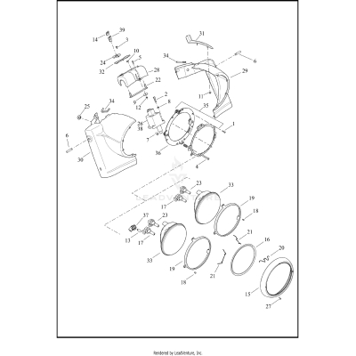 NACELLE AND HEADLAMP - FLHP