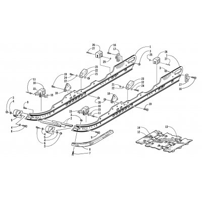 SLIDE RAIL AND TRACK ASSEMBLY