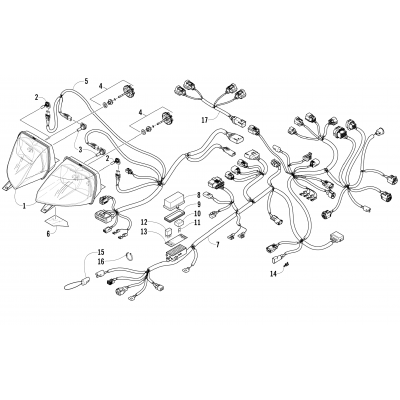 HEADLIGHT AND WIRING ASSEMBLIES