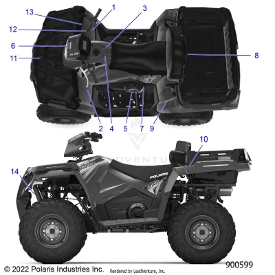 BODY, DECALS, GENERAL - A23SWE57F1/S57C1/C2/E1/E2 (900599)
