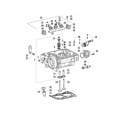 CYLINDER HEAD, VALVE TRAIN, AND RELATED ASSEMBLY