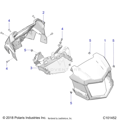 BODY, HEADLIGHT POD - A25SXZ85A9/AM/AP (C101452)