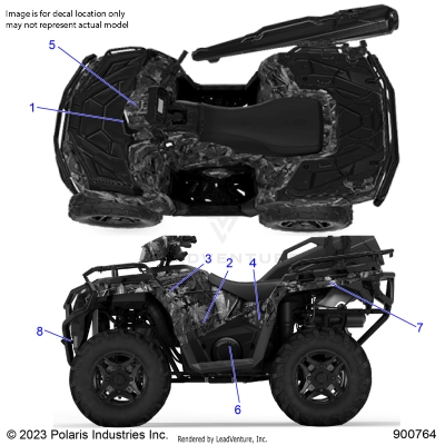 BODY, DECALS, GRAPHIC - A25SHD57A9 (900764-01)