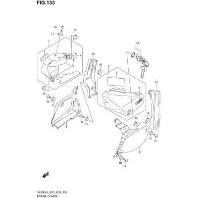 FRAME COVER (VL800L4 E28)