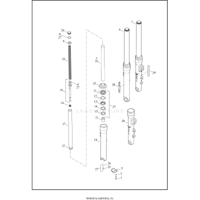 FORK, FRONT - ALL MODELS EXCEPT FLD