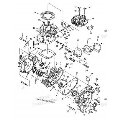 Crankcase & Cylinder 350 2X4