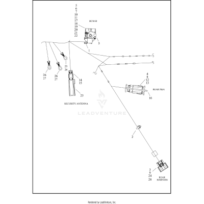 WIRING HARNESS, MAIN - FLHX, FLHXU (5 OF 9)