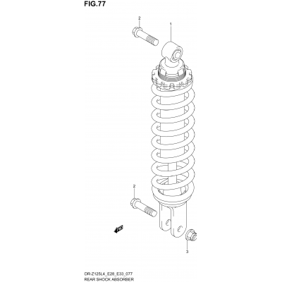 REAR SHOCK ABSORBER (DR-Z125LL4 E33)