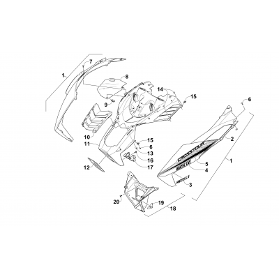 HOOD AND AIR INTAKE ASSEMBLY