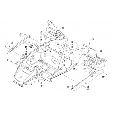 FRONT FRAME AND FOOTREST ASSEMBLY