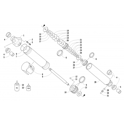 REAR SUSPENSION REAR ARM SHOCK ABSORBER