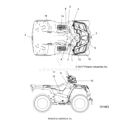 BODY, DECALS - A19SHE57FP [101463]