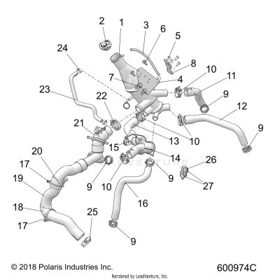 ENGINE, COOLING SYSTEM - S20EKL8RS ALL OPTIONS (600974C)