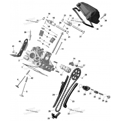 Rotax - Cylinder Head, Rear