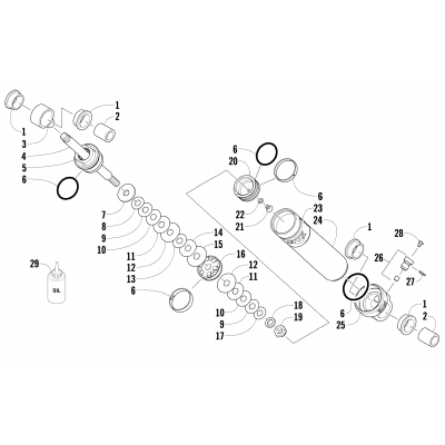 REAR SUSPENSION REAR ARM SHOCK ABSORBER