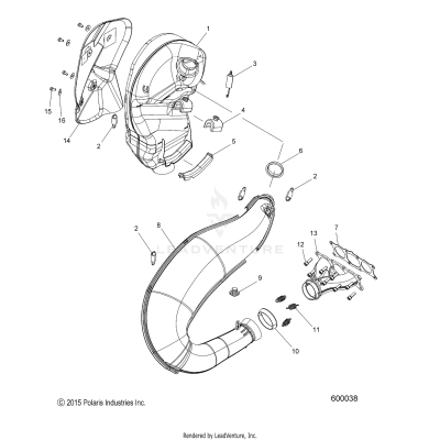 ENGINE, EXHAUST - S19EGK8PS ALL OPTIONS (600038)