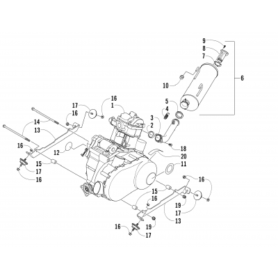 ENGINE AND EXHAUST