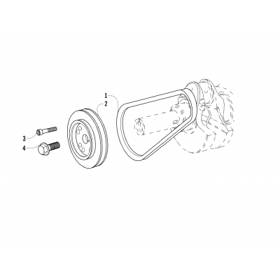 DRIVE PULLEY AND ALTERNATOR BELT ASSEMBLY