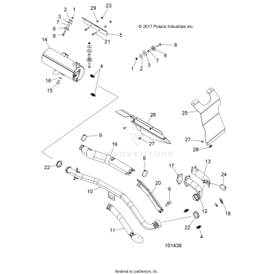 ENGINE, EXHAUST - A19SEA50B1/B7/SEE50B7/B3/SEG50B4 [101438]