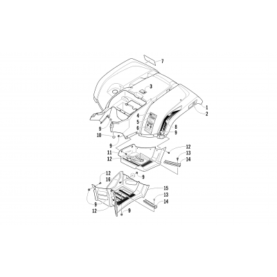 REAR BODY PANEL AND FOOTWELL ASSEMBLIES