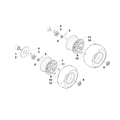 WHEEL AND TIRE ASSEMBLY